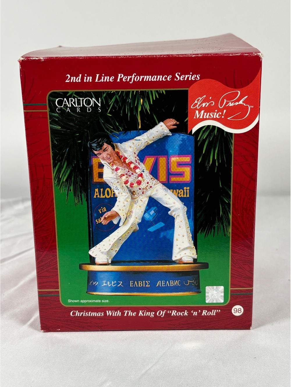 Elvis Presley Musical Figurine Ornament - Christmas With The King of Rock 'n'  '